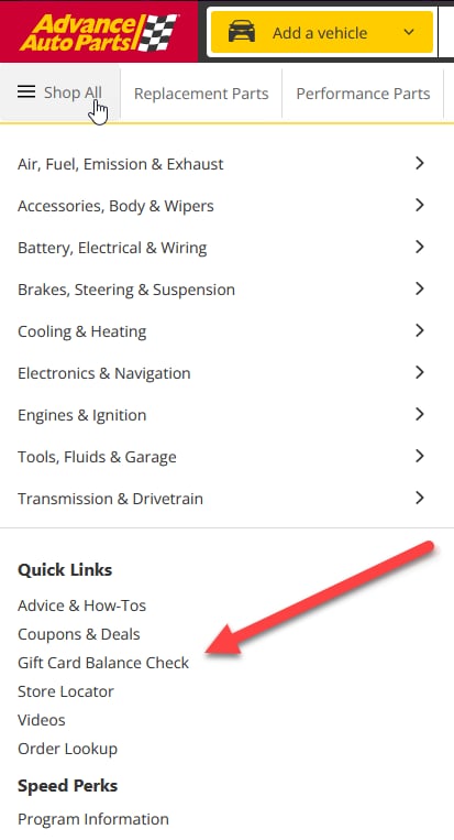 How can I check my Advance Auto Parts gift card balance? - Advance Auto  Parts